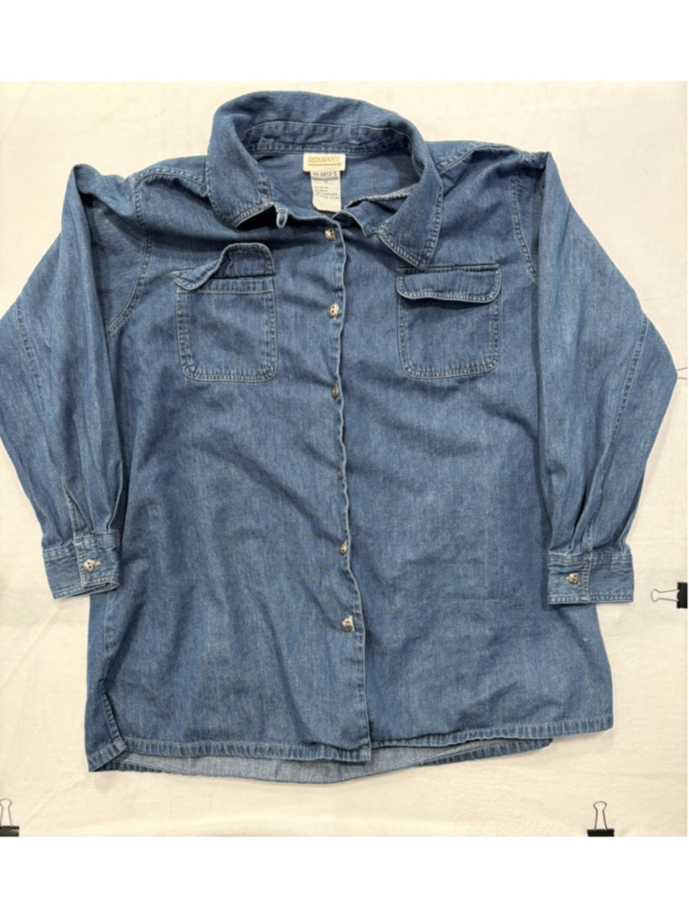 Roamans Women’s 1x Cotton Denim long sleeve